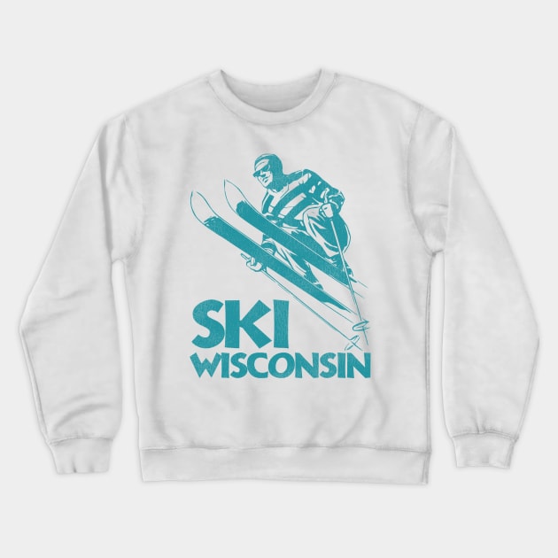 Ski Wisconsin Crewneck Sweatshirt by darklordpug